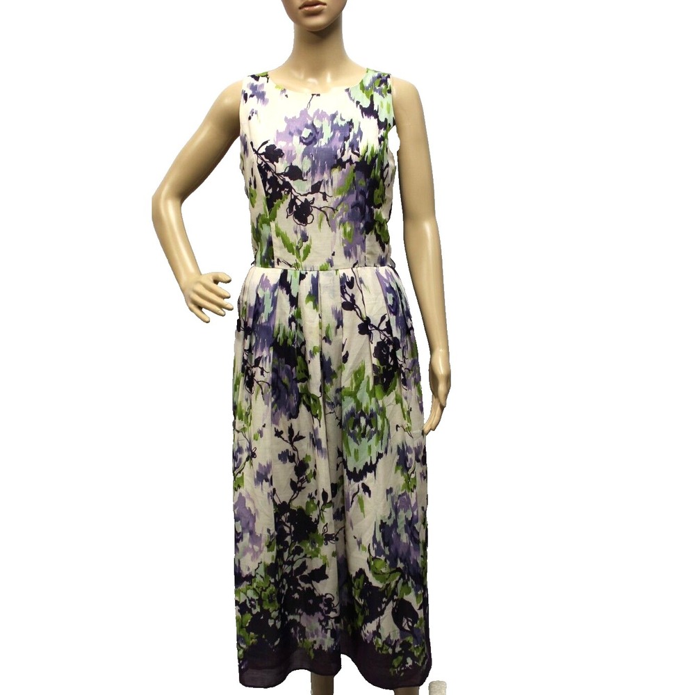 Coldwater Creek Womens Maxi Dress 4 Floral Sleeveless Party Cocktail Watercolor